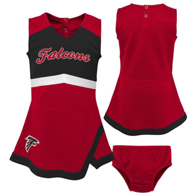 Outerstuff Kids' Girls Toddler Red Atlanta Falcons Cheer Captain Dress With Bloomers