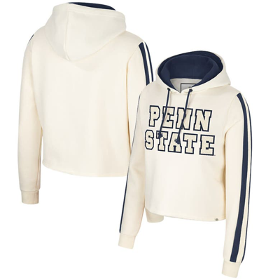 Colosseum Cream Penn State Nittany Lions Perfect Date Cropped Pullover Hoodie