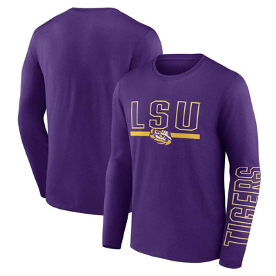 Profile Men's  Purple Lsu Tigers Big And Tall Two-hit Graphic Long Sleeve T-shirt