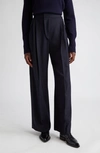 Victoria Beckham Wide Leg Trouser In Midnight