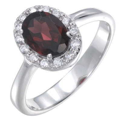 Vir Jewels Sterling Silver Garnet Ring (1.10 Ct) In Red