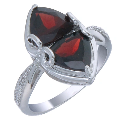 Vir Jewels Sterling Silver Garnet Ring (2.70 Ct) In Red