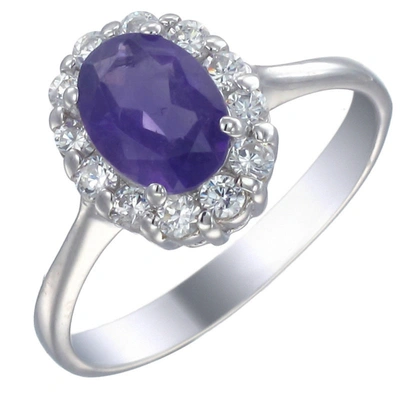 Vir Jewels Sterling Silver Amethyst Ring (1.10 Ct) In Purple