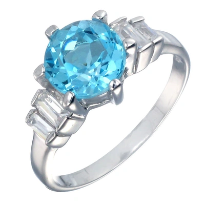 Vir Jewels Sterling Silver Blue Topaz Ring (2.50 Ct)