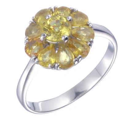 Vir Jewels Sterling Silver Yellow Sapphire Ring (1.85 Ct) In Gold