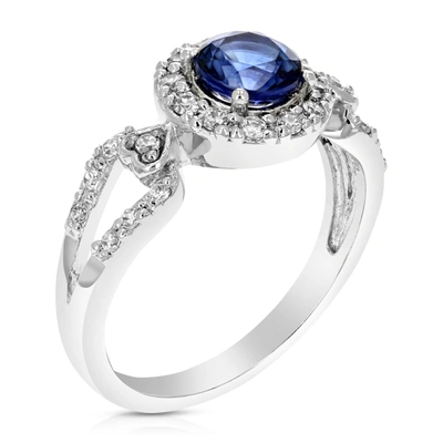 Vir Jewels 0.80 Cttw Created Blue Sapphire Ring .925 Sterling Silver Round 6 Mm