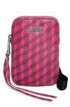 Aimee Kestenberg Capri Quilted Leather Crossbody Phone Bag In Magenta Diamond