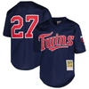 MITCHELL & NESS YOUTH MITCHELL & NESS DAVID ORTIZ NAVY MINNESOTA TWINS COOPERSTOWN COLLECTION MESH BATTING PRACTICE 