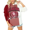 GAMEDAY COUTURE GAMEDAY COUTURE CRIMSON OKLAHOMA SOONERS HALL OF FAME COLORBLOCK PULLOVER HOODIE