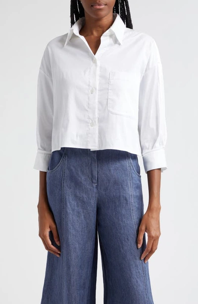 Twp Soon To Be Ex Superfine Cotton Button-front Shirt In White