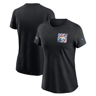 Nike Denver Broncos Crucial Catch Sideline  Women's Nfl T-shirt In Black