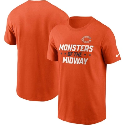 Nike Chicago Bears Local Essential  Men's Nfl T-shirt In Orange