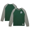 MITCHELL & NESS MITCHELL & NESS GREEN MICHIGAN STATE SPARTANS LEGENDARY SLUB RAGLAN LONG SLEEVE T-SHIRT