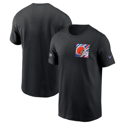 Nike Cleveland Browns Crucial Catch Sideline  Men's Nfl T-shirt In Black