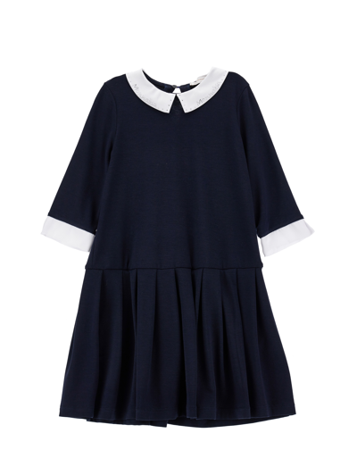 Monnalisa Kids'   Viscose Jersey Dress In Black