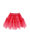 Monnalisa Tulle Circle Skirt In Fuchsia