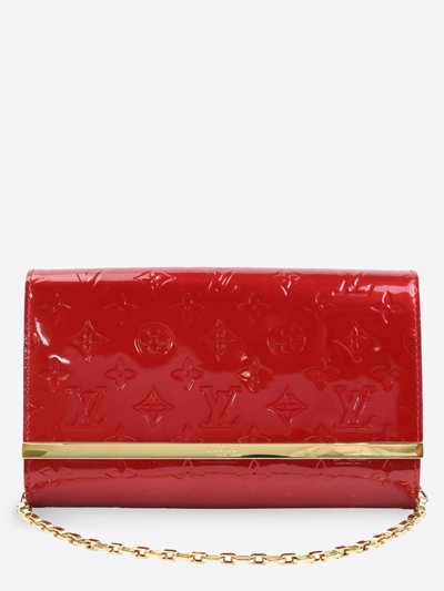 Pre-owned Louis Vuitton Leather Clutch Bag In Red
