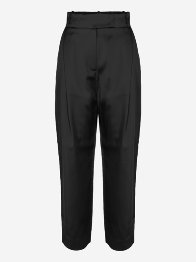 Totême Barrel Leg Trousers In Black