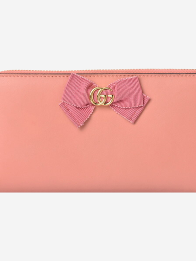 Pre-owned Gucci Leather Wallet In Pink