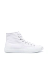 Acne Studios Rubber-trimmed Canvas High-top Sneakers In White