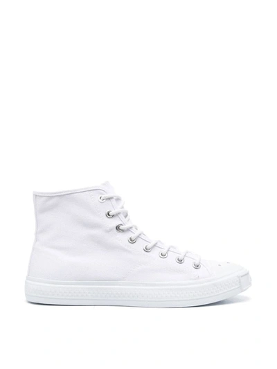 Acne Studios Rubber-trimmed Canvas High-top Sneakers In Optic White