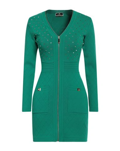 Elisabetta Franchi Woman Short Dress Emerald Green Size 4 Viscose, Polyamide