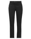 Seventy Sergio Tegon Woman Pants Black Size 12 Cotton, Elastane