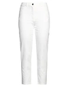 Seventy Sergio Tegon Woman Jeans White Size 8 Cotton, Elastane