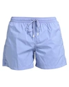 Fedeli Man Swim Trunks Lilac Size S Polyester In Blue