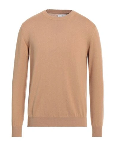 Bellwood Man Sweater Camel Size 40 Cotton, Wool, Cashmere In Beige