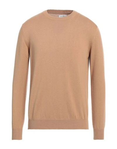 Bellwood Man Sweater Camel Size 42 Cotton, Wool, Cashmere In Beige