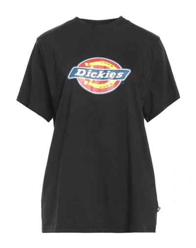 Dickies Woman T-shirt Black Size L Cotton In Black