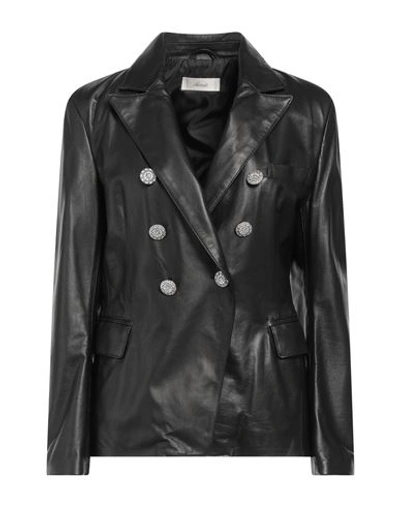 Accuà By Psr Woman Blazer Black Size 10 Soft Leather