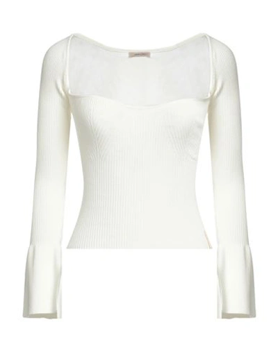 Hinnominate Woman Sweater Ivory Size Xs Viscose, Acrylic, Elastane In White