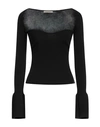 Hinnominate Woman Sweater Black Size M Viscose, Acrylic, Elastane