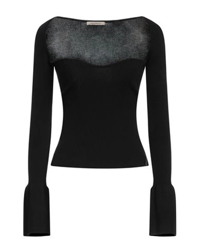 Hinnominate Woman Sweater Black Size Xs Viscose, Acrylic, Elastane