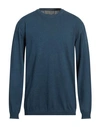 Wool & Co Man Sweater Slate Blue Size Xxl Cotton