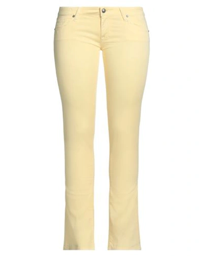 Jacob Cohёn Woman Jeans Yellow Size 31 Cotton, Viscose, Lyocell, Elastane
