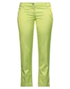 Jacob Cohёn Woman Cropped Pants Acid Green Size 30 Cotton, Viscose, Elastane