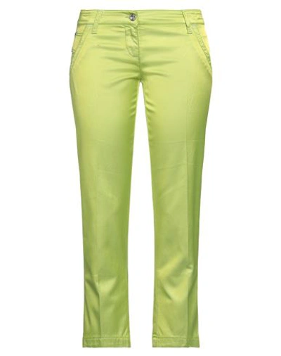 Jacob Cohёn Woman Cropped Pants Acid Green Size 30 Cotton, Viscose, Elastane In Green