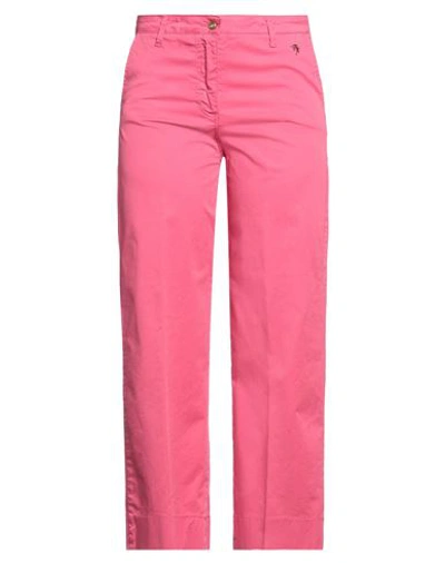 Gai Mattiolo Woman Pants Fuchsia Size 12 Cotton, Elastane In Pink