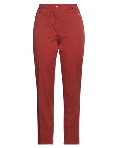 Gai Mattiolo Woman Pants Tomato Red Size 12 Polyester, Elastane