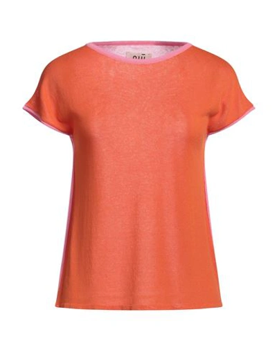 Niū Woman Sweater Orange Size M Viscose, Polyamide