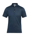 Gran Sasso Man Polo Shirt Navy Blue Size 36 Cotton In Blue