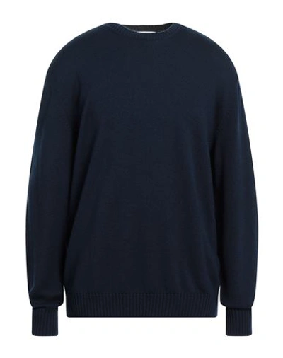 Ballantyne Man Sweater Navy Blue Size 46 Wool In Navy Blue