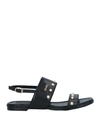 Liu •jo Woman Sandals Black Size 7 Soft Leather