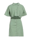 Jjxx By Jack & Jones Woman Mini Dress Sage Green Size M Cotton