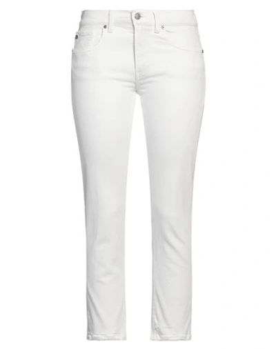 Ag Jeans Woman Jeans White Size 30 Organic Cotton, Elastane