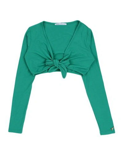 Patrizia Pepe Babies'  Toddler Girl Wrap Cardigans Emerald Green Size 4 Viscose, Elastane