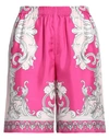 Versace Printed Bermuda Shorts In Pink